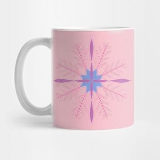 Minimalist pink snowflake Mug